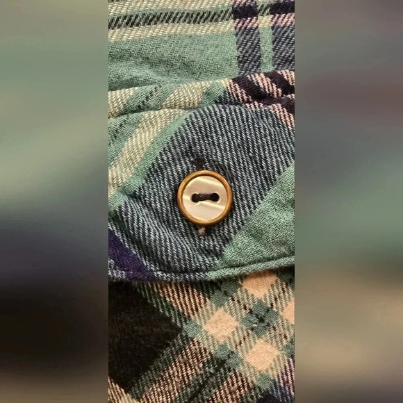 Justify, Size L, Teal and Black Roll-Tab Button-Down Shirt - Picture 14 of 14